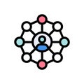 Modern Networking Icon for Collaboration