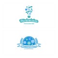 Modern networking social technology world logo design