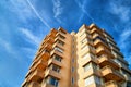 Modern and new apartment building and blue sky background Royalty Free Stock Photo