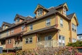 Modern and new apartment building. Multistoried modern, new living block of flats. Real estate condo architecture Royalty Free Stock Photo