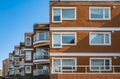 Modern and new apartment building. Multistoried modern, new living block of flats. Real estate condo architecture Royalty Free Stock Photo