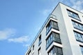 Modern and new apartment building. Multistoried modern, new and stylish living block of flats. Royalty Free Stock Photo