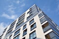 Modern and new apartment building. Multistoried modern, new and stylish living block of flats. Royalty Free Stock Photo