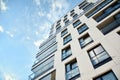 Modern and new apartment building. Multistoried modern, new and stylish living block of flats. Royalty Free Stock Photo