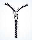 Zipper. Vector drawing Royalty Free Stock Photo