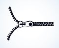 Zipper. Vector drawing Royalty Free Stock Photo