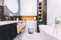 Modern new luxury bathroom. Interior design Royalty Free Stock Photo