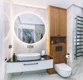 Modern new luxury bathroom. Interior design Royalty Free Stock Photo