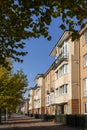 Modern new terraced houses and apartment flats Royalty Free Stock Photo