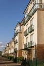 Modern new terraced houses and apartment flats in Cardiff  Wales Royalty Free Stock Photo