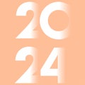 Modern 2024 new year card. Creative design template
