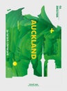 New Zealand Auckland skyline city gradient vector poster