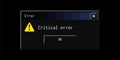 Modern night mode theme of a vintage error message