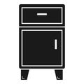 Modern nightstand icon, simple style