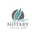 Modern notary or law firm logo