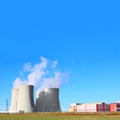 Modern nuclear power plant.