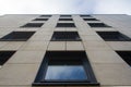 Modern office block with sunny beautiful sky. Royalty Free Stock Photo