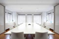 Modern office boardroom filled with light. Royalty Free Stock Photo