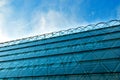 Modern office building with blue glass facade Royalty Free Stock Photo