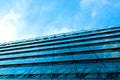 Modern office building with blue glass facade Royalty Free Stock Photo