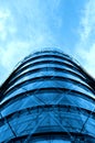 Modern office building with blue glass facade Royalty Free Stock Photo