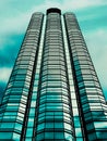 modern office building with blue sky clouds Royalty Free Stock Photo