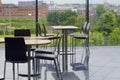 Modern office building cafeteria seating area Royalty Free Stock Photo