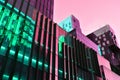 Modern office building in the city at night Royalty Free Stock Photo