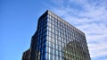 Abstract reflection of modern city glass facades.