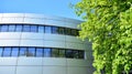 Glass building with blue sky background. Royalty Free Stock Photo