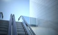 Modern office building and escalator stairs Royalty Free Stock Photo