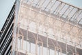 Modern office building facade, sky - glass and steel Royalty Free Stock Photo