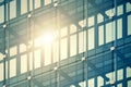 Modern office building - lightbeam, sun reflection Royalty Free Stock Photo