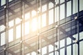 Modern office building - lightbeam, sun reflection Royalty Free Stock Photo