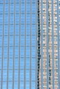 Modern office building. Glass skyscraper window facade detail Royalty Free Stock Photo