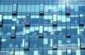 Modern office building glass wall front view close-up Royalty Free Stock Photo