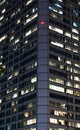 Modern office building at night