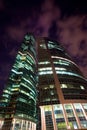 Modern office building at night, skyscraper Royalty Free Stock Photo