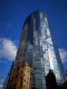 Modern office building - reflection buildings in windows Royalty Free Stock Photo