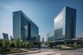 modern office building in shanghai Lujiazui financial center, Modern real estate buildings and offices in the urban area, AI Royalty Free Stock Photo