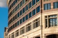 Modern office building windows at Canary Wharf Royalty Free Stock Photo