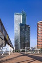 Modern office buildings against a blue sky at Kop van Zuid, Rotterdam, Netherlands Royalty Free Stock Photo