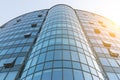 Modern office buildings exterior made from glass and steel. Abstract architectural concept with sunlight Royalty Free Stock Photo