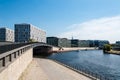 Modern office buildings in government district in Berlin Mitte against sk Royalty Free Stock Photo