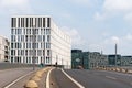 Modern office buildings in government district in Berlin Mitte against sky Royalty Free Stock Photo