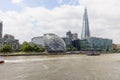 Modern office buildings in London, view from Tower Bridge,London, United Kingdom Royalty Free Stock Photo