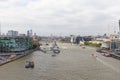 Modern office buildings in London, view from Tower Bridge, London, United Kingdom Royalty Free Stock Photo