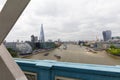 Modern office buildings in London, view from Tower Bridge, London, United Kingdom Royalty Free Stock Photo