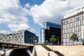 Modern office buildings in the riverside of Spree River in Berlin Royalty Free Stock Photo