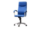 Modern office chair from blye leather. Royalty Free Stock Photo